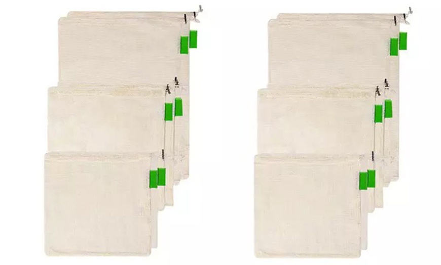 Image 3: Reusable Cotton Grocery Bags