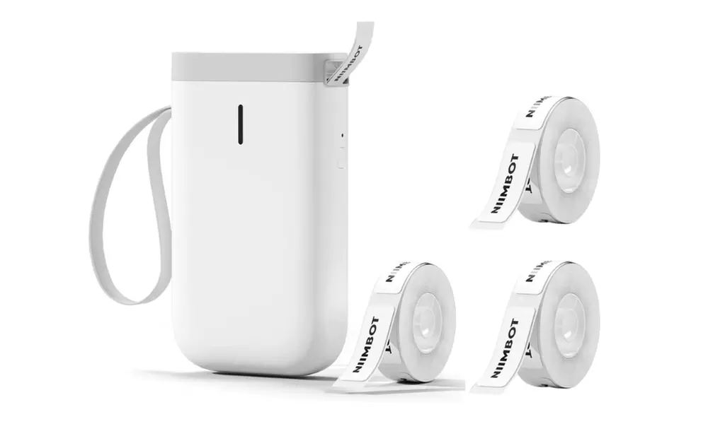 Imprimante d'étiquettes thermiques portable avec rouleau d'étiquettes