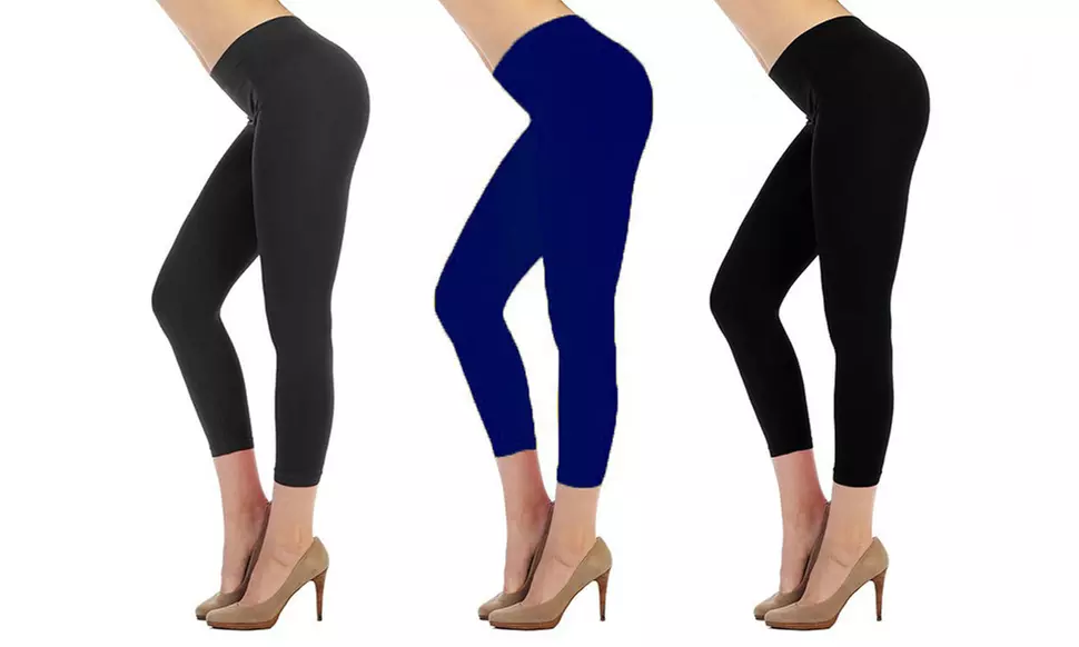Women's High-Waisted Capri Leggings (12-Pack) - Second Medium