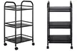 Desserte en métal 3 étagères avec roues pivotantes 360 ° - Image 2
