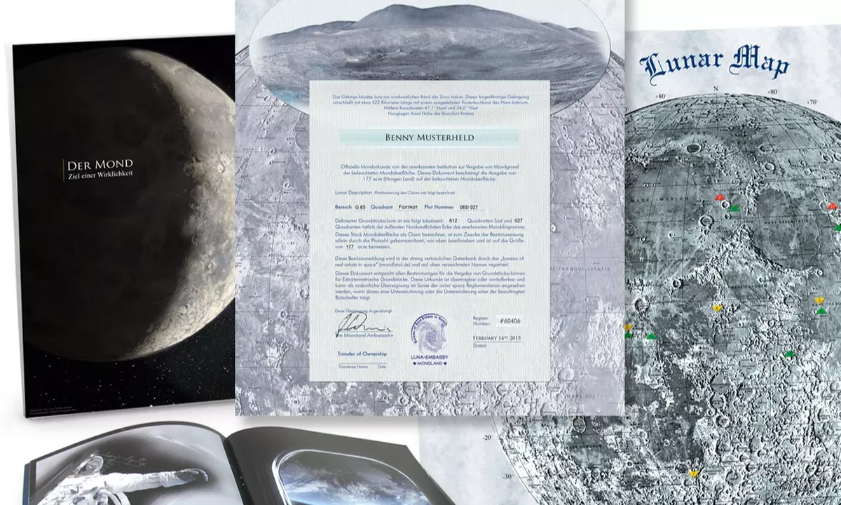 Mondgrundstück als Spaß-Geschenk