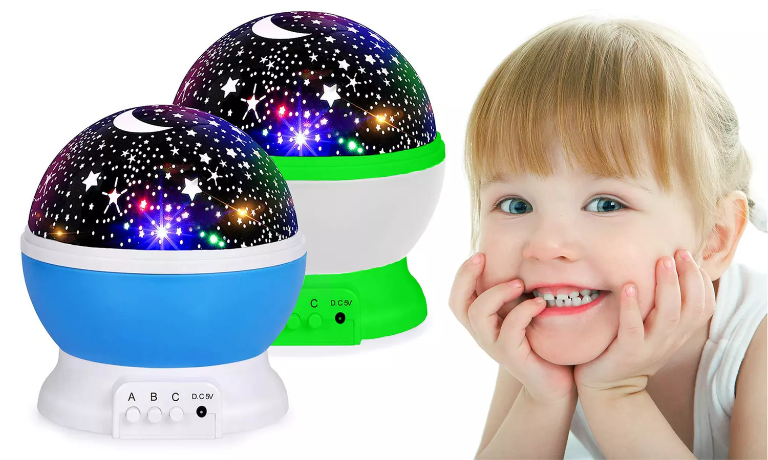 SureCure Rotating Starry Sky Projector Night Light - Primary Image