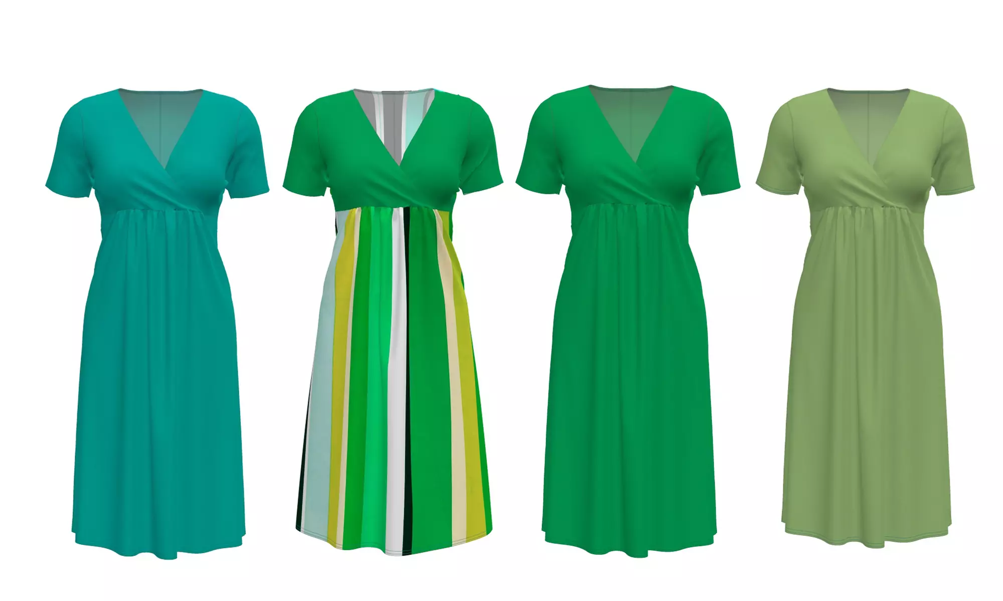 Bella Flore Women's St. Patrick's Day Empire Waist A-Line Dress. Plus Sizes Available. - Primary Image