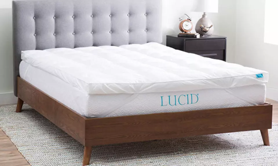 Lucid 3" Plush Down Alternative Fiber Bed Mattress Topper - Primary Image