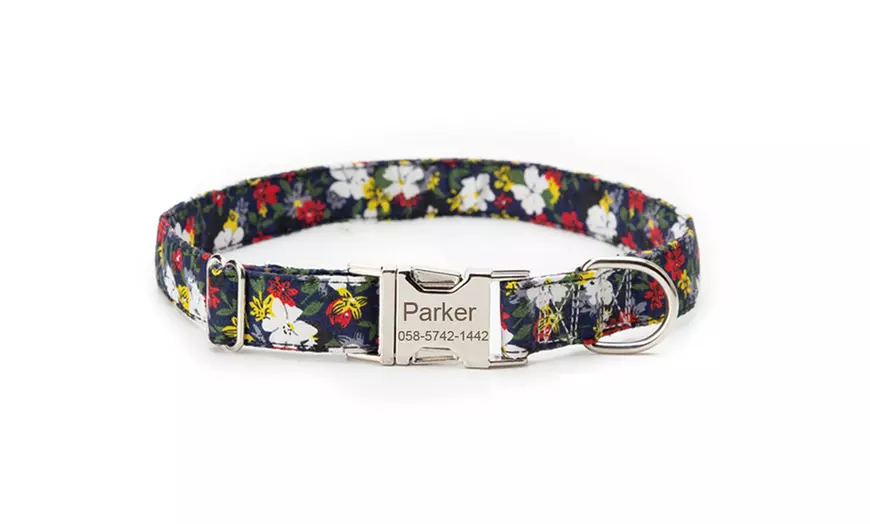 Image 5: Personalised Flower Dog Collar