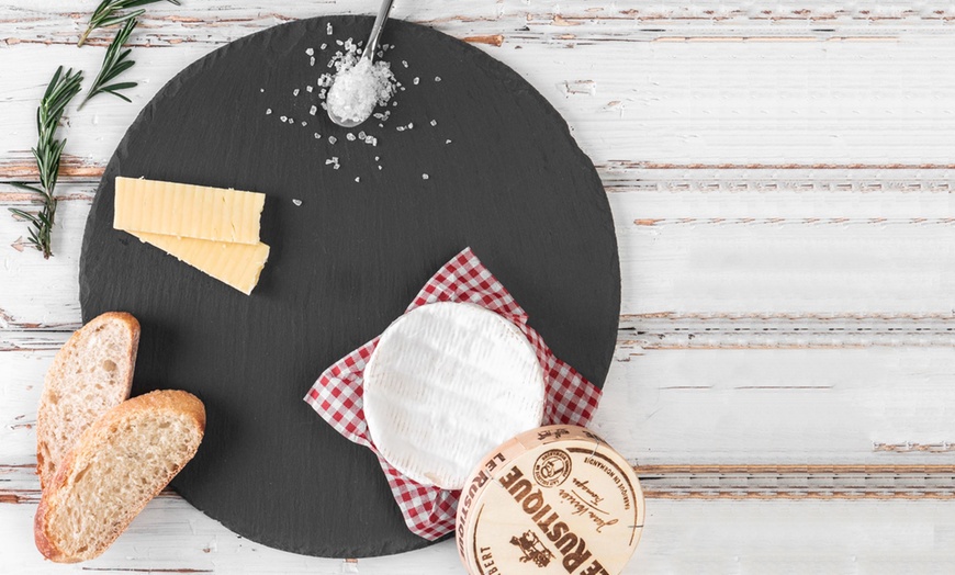 Image 1: Natural Slate Food and Drinks Serving Platter