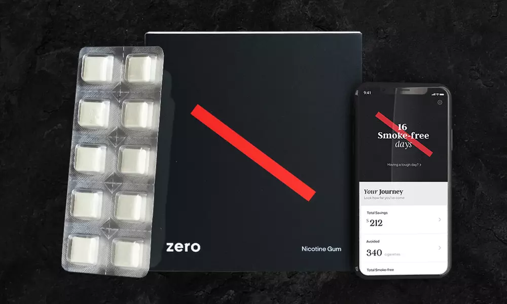 $1 for a "Quit Smoking" Subscription Package and App with Free Nicotine Gum from Zero ($42 Value) - Primary Image