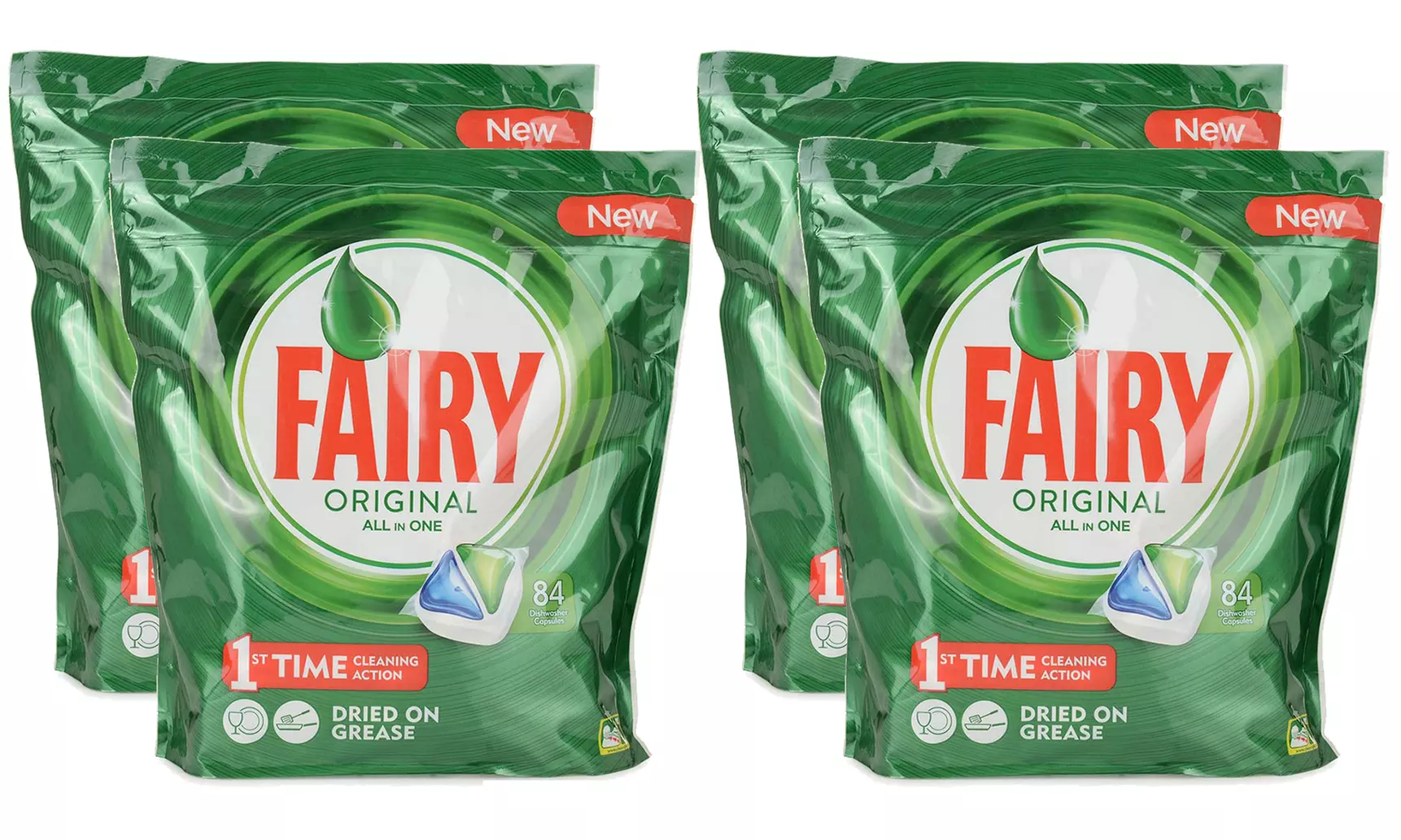 Up to Four Packs of Fairy Regular Dishwasher Tabs - 84 Tablets per Pack - Image 4