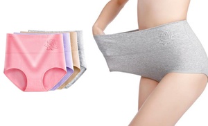 High Waist Embossed Rose Panties