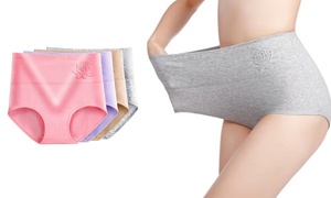 High Waist Embossed Rose Panties