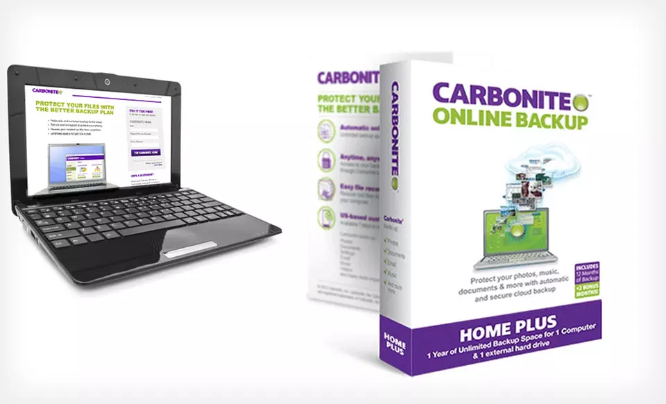 $34.99 for One Year of Unlimited Carbonite HomePlus Automatic-Cloud Backup ($99 List Price) - Primary Image