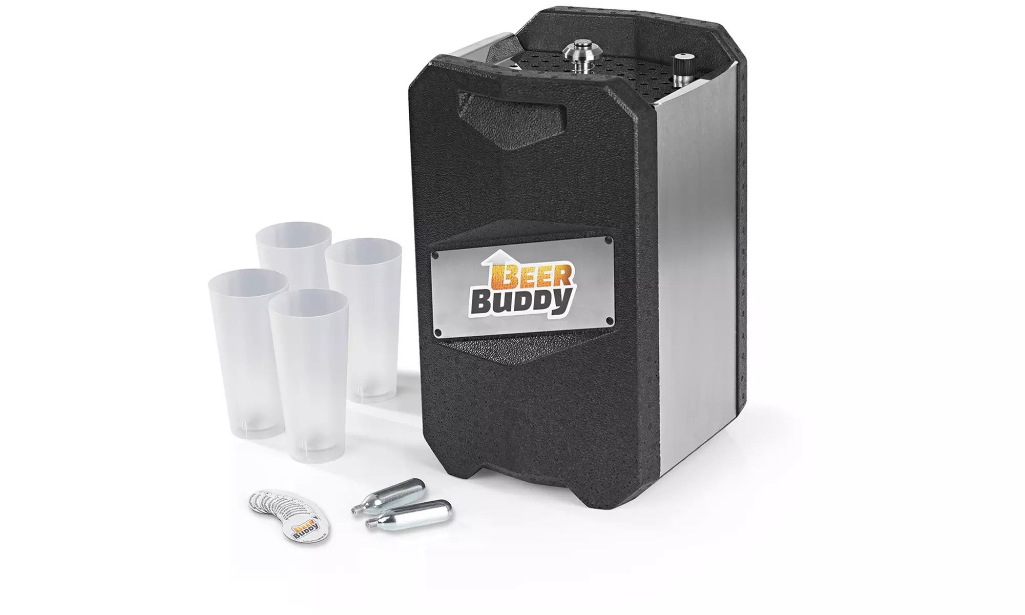 Beer Buddy in Schwarz – die geniale Bottoms Up Beer Zapfanlage für Zuhause - Primary Image