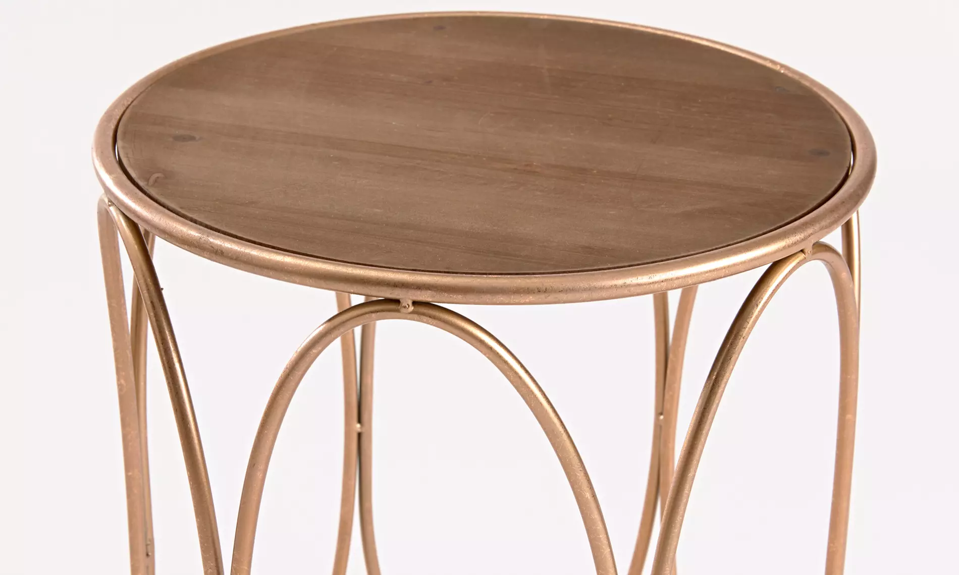 Rose-Gold Oval Side Table - Second Medium