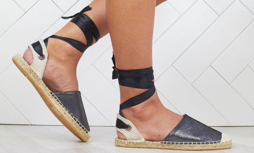 Image 5: Women's Ankle Tie-Up Espadrilles