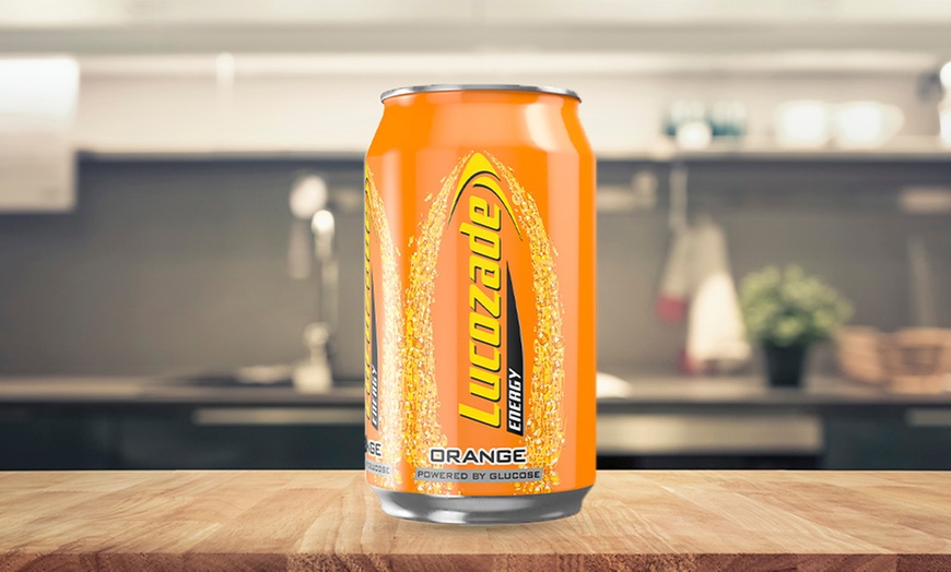 Image 2: 24-Pack of Lucozade Sparkling Orange Glucose Energy Drink 330ml