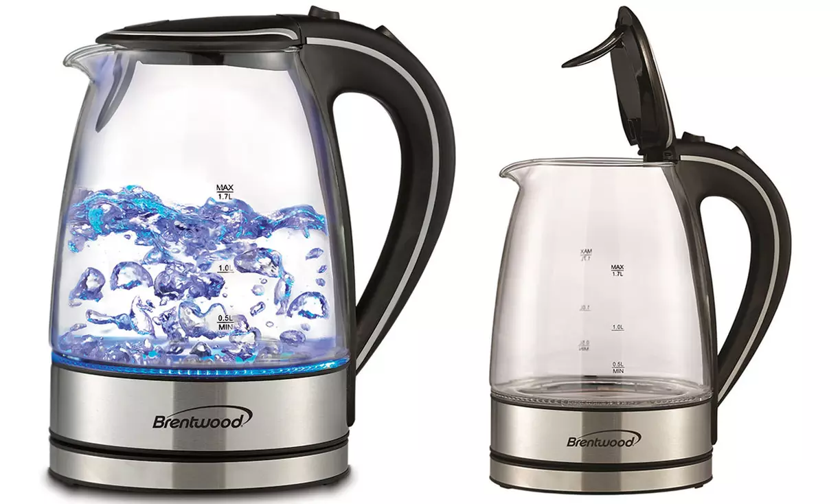 Brentwood KT-1900 1.7L Cordless Electric Borosilicate-Glass Tea Kettle - Second Medium