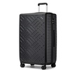 Image 15: Three-Piece Sleek Geometric Pattern Hard Shell ABS+PC Suitcase Set 