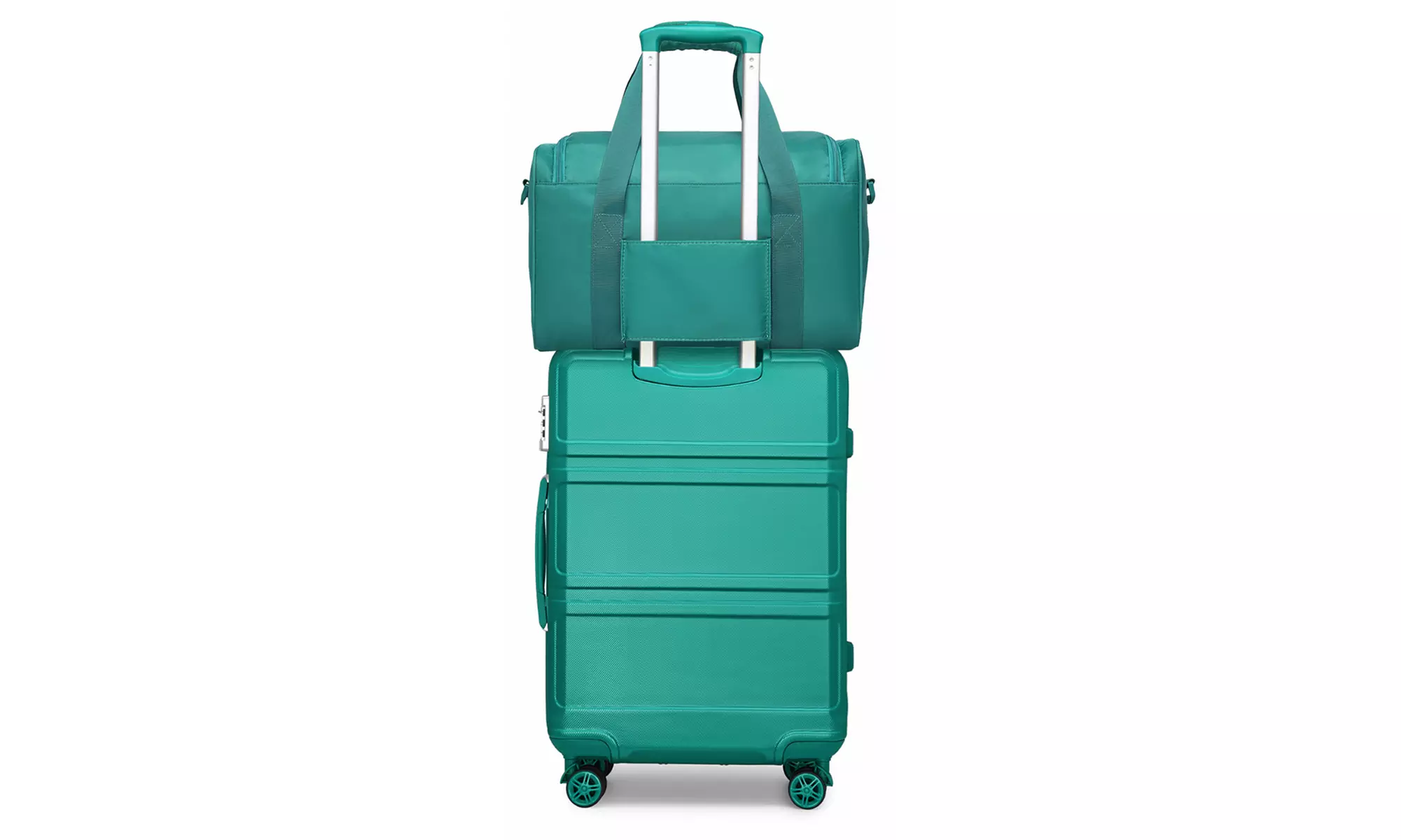 1x oder 3x Hartschalen-ABS-Reisekoffer + Reisetasche