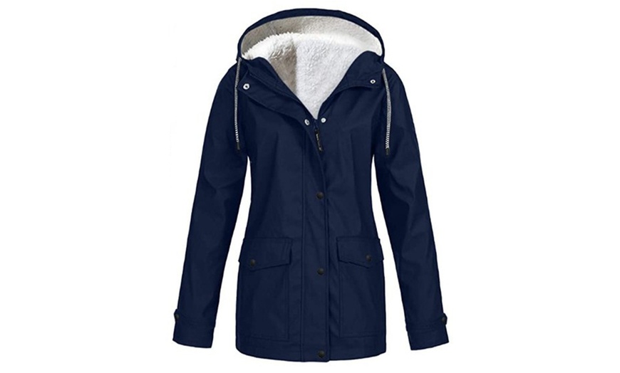 Image 9: Women's Hooded Waterproof Coat