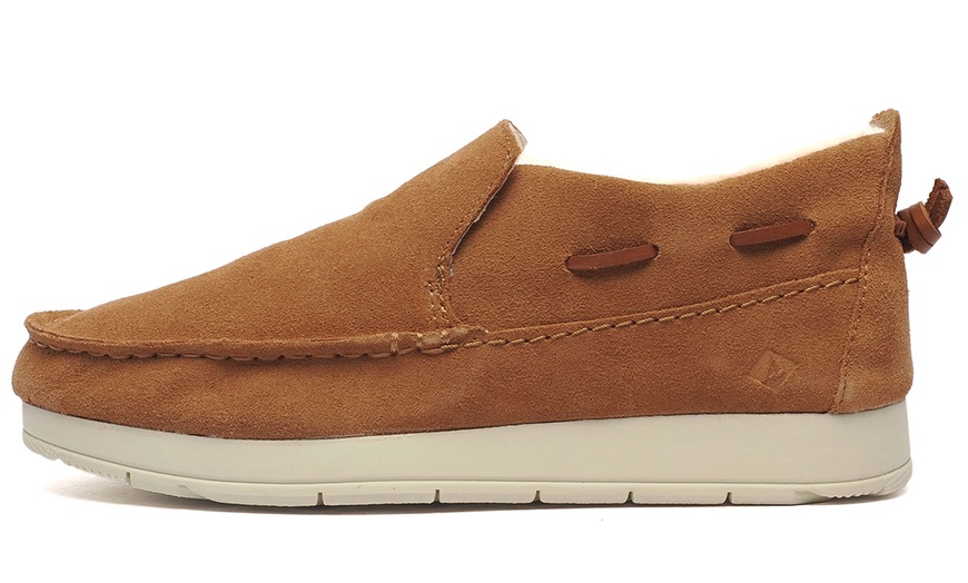 Image 1: Sperry Moc Women's Suede Sliders