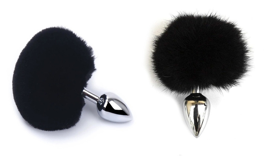 One Or Two Plush Rabbit Tail Anal Plugs Groupon Goods