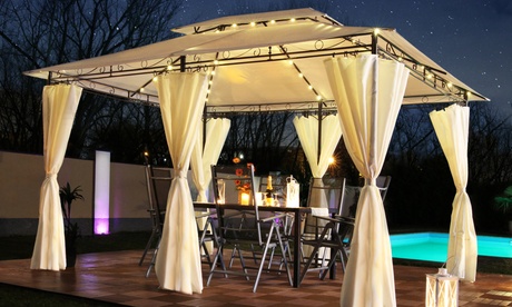 Gazebo con luci a LED Minzo Swing & Harmonie disponibile in 4 colori