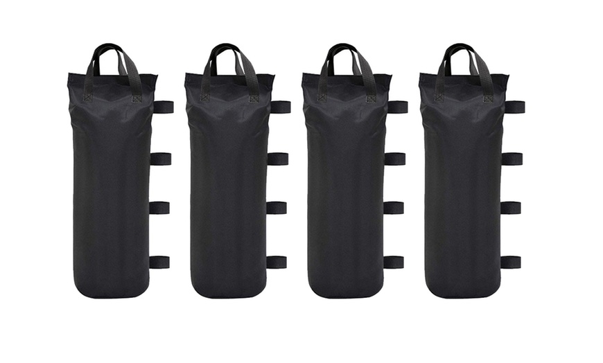 Image 2: Four-Piece Outdoor Canopy Tent Fixed Weighted Sandbags