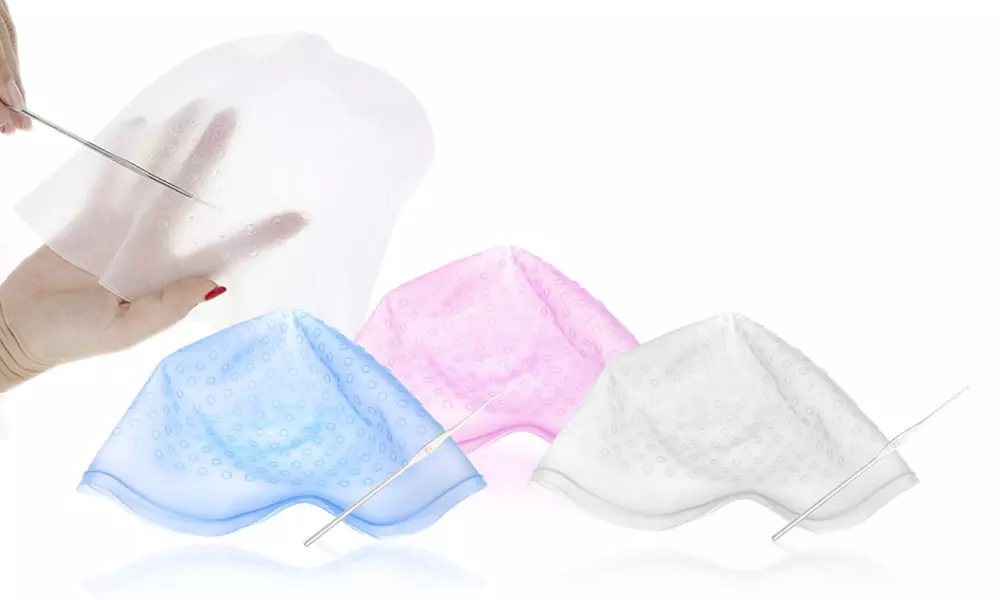 1x oder 2x Haarsträhnen-Haube aus Silikon in Farbe nach Wahl - Primary Image