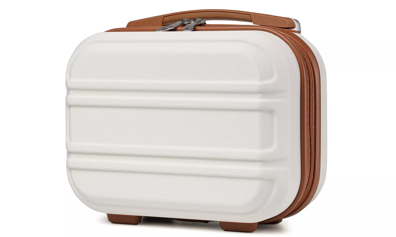Kono Six-Piece Cream Hard Shell Suitcase and Bag Set