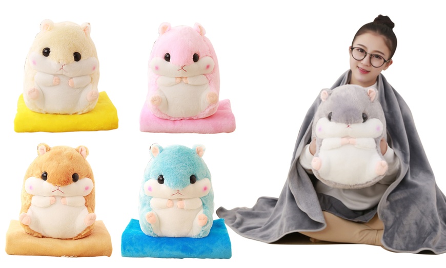 Image 1: Hamster Plush and Blanket Set