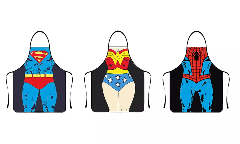 Schürze mit Superhelden-Motiv