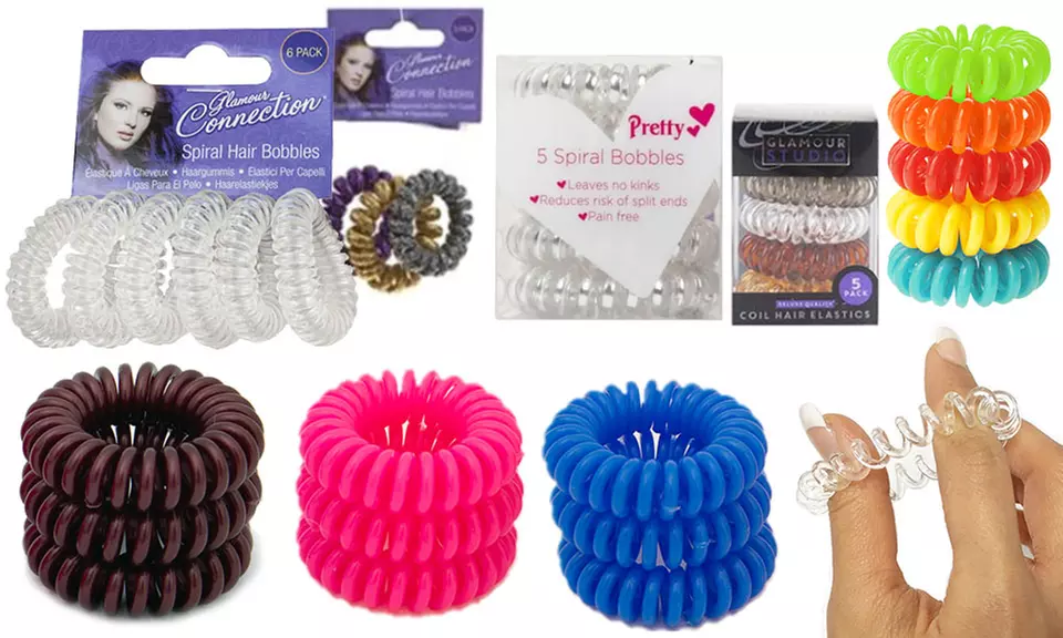 Assortiment d'élastiques spirale invisibles pour cheveux - Primary Image