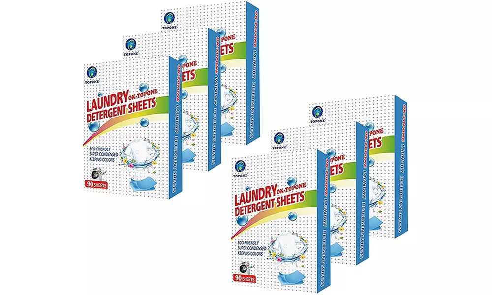 1, 2, 4, 6 ou 8 lots de 90 feuilles de lessive solubles et écologiques