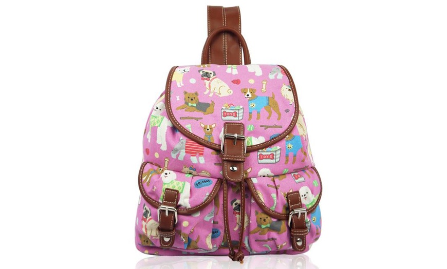 Image 15: Retro Canvas Backpack