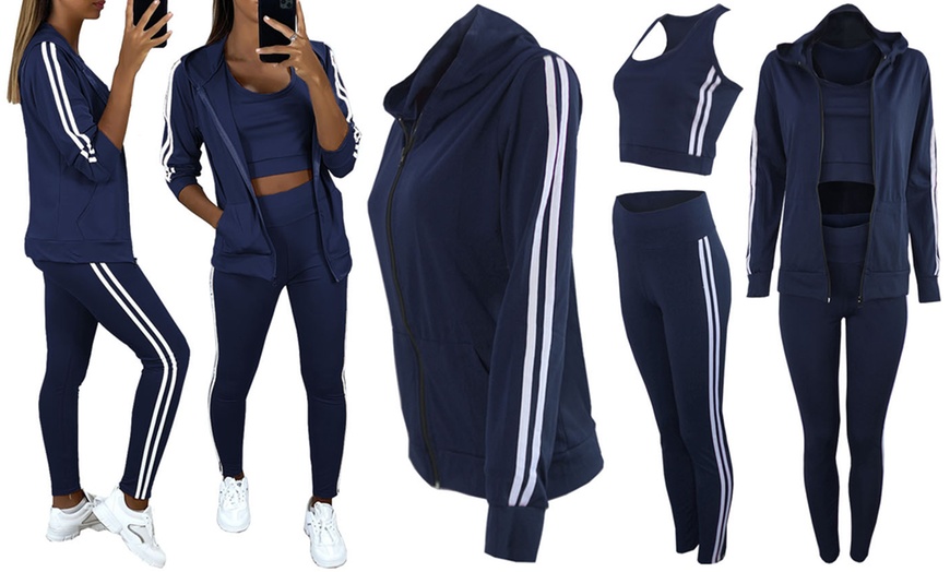 Image 6: Women's Three-Piece Gym Suit