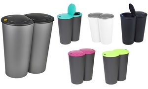 Double Recycling Waste Bin 