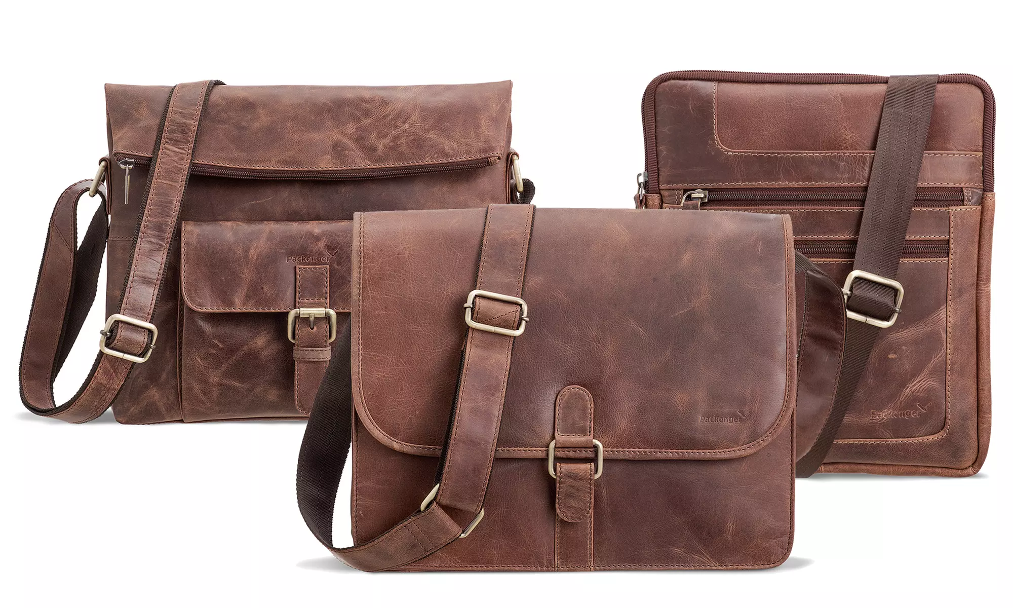 Packenger Umhängetaschen und Laptoptaschen aus Rinderleder im Modell nach Wahl - Primary Image