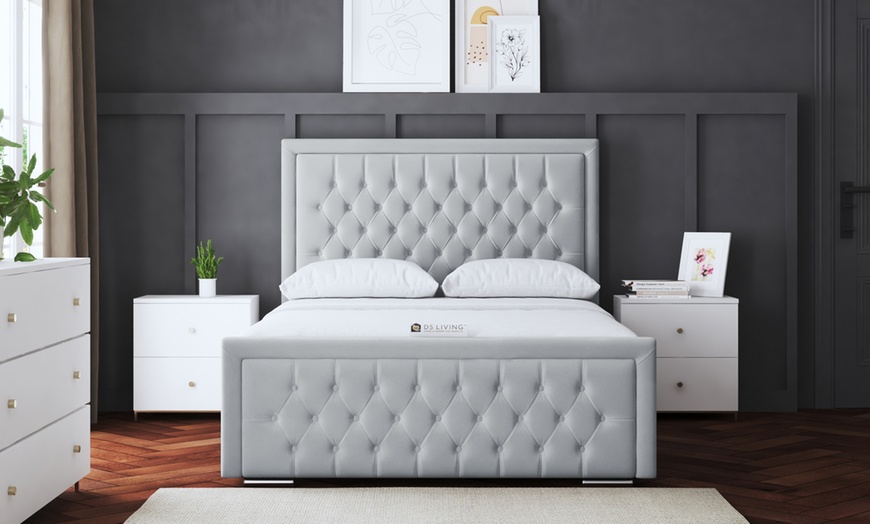 Image 11: Allegra Upholstered Bed with Optional Mattress