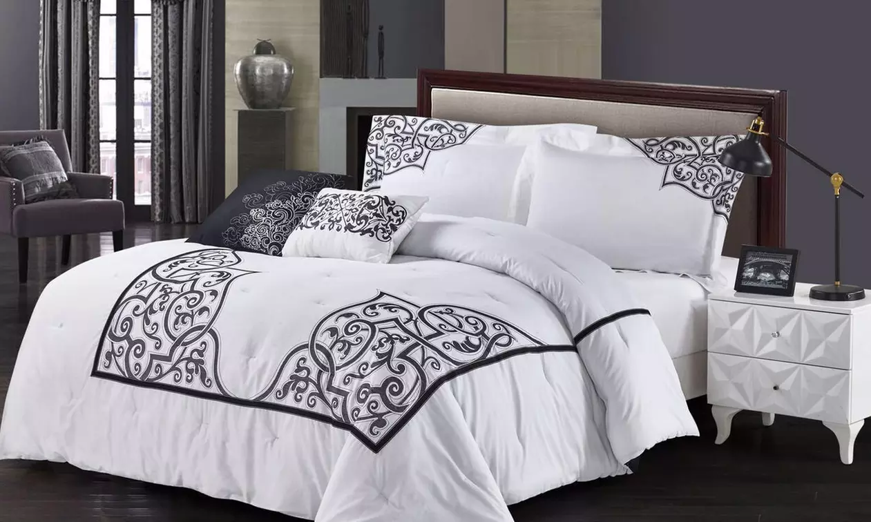 Contemporary Cotton Comforter Sets (5-Piece) - Primary Image