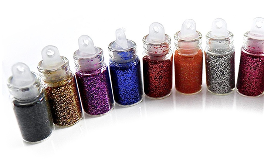 Image 2: Glamza 12 Mini Glitter Bottles