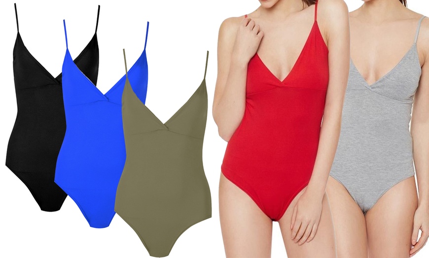 Image 1: Oops Strappy Leotard Bodysuit