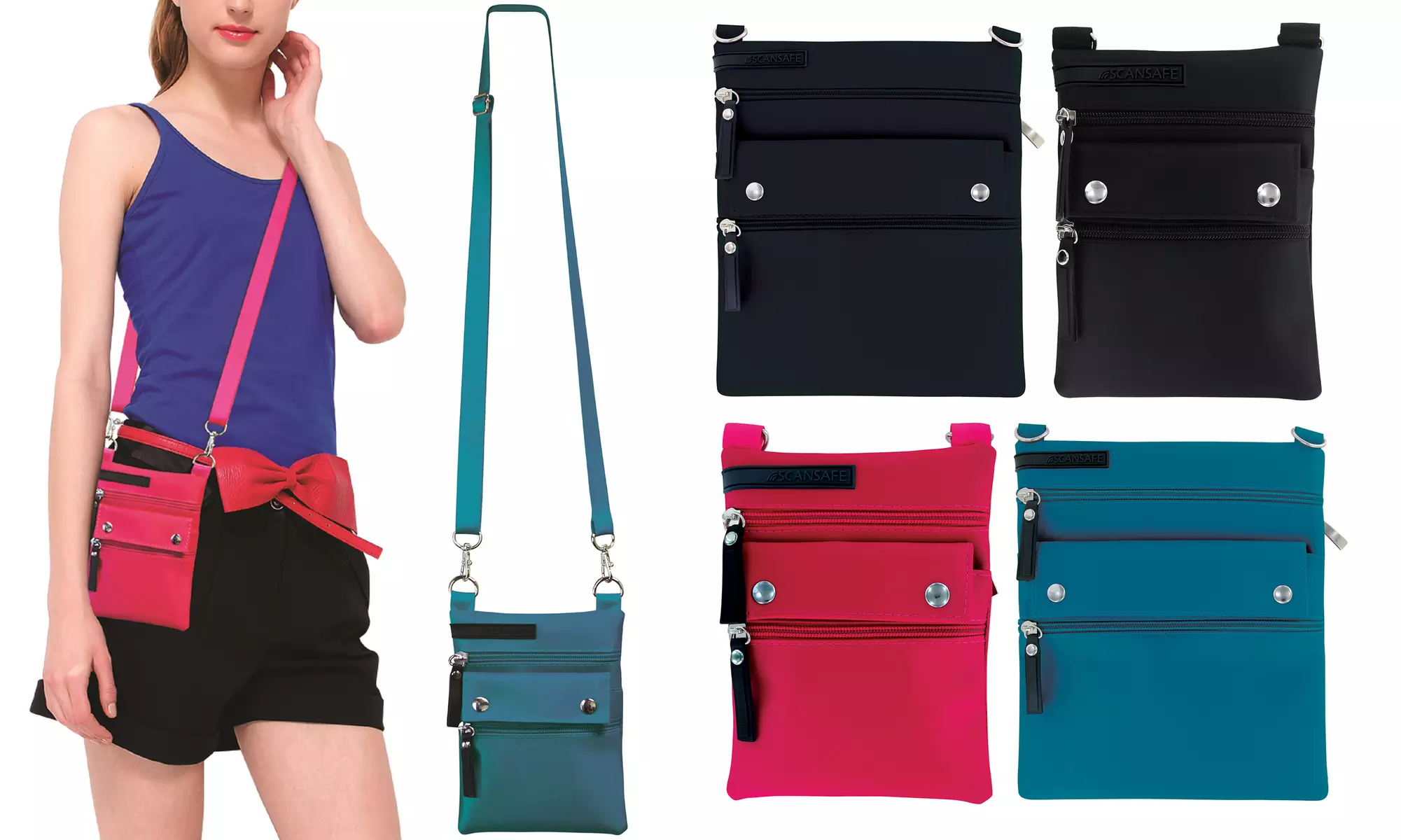 ScanSafe Crossbody Travel Bags in 2 Sizes - Primary Image