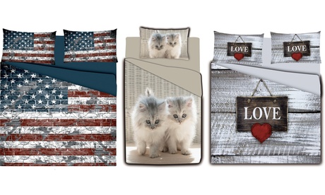 Parure copripiumino in microfibra disponibile in 3 dimensioni e varie fantasie