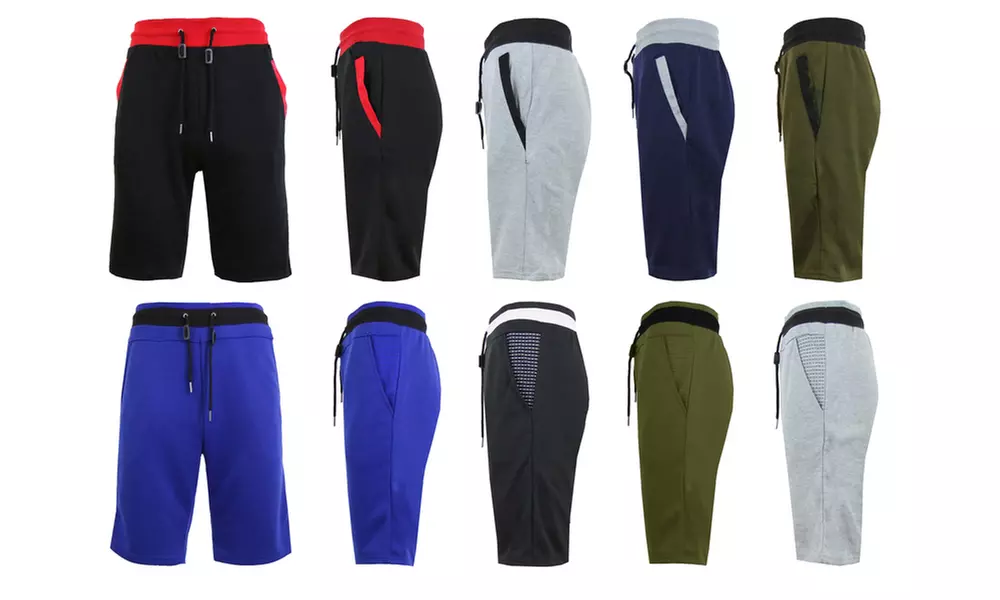 Harvic Galaxy Men's French Terry Contrast Sweat Shorts (2-Pack) - Primary Image