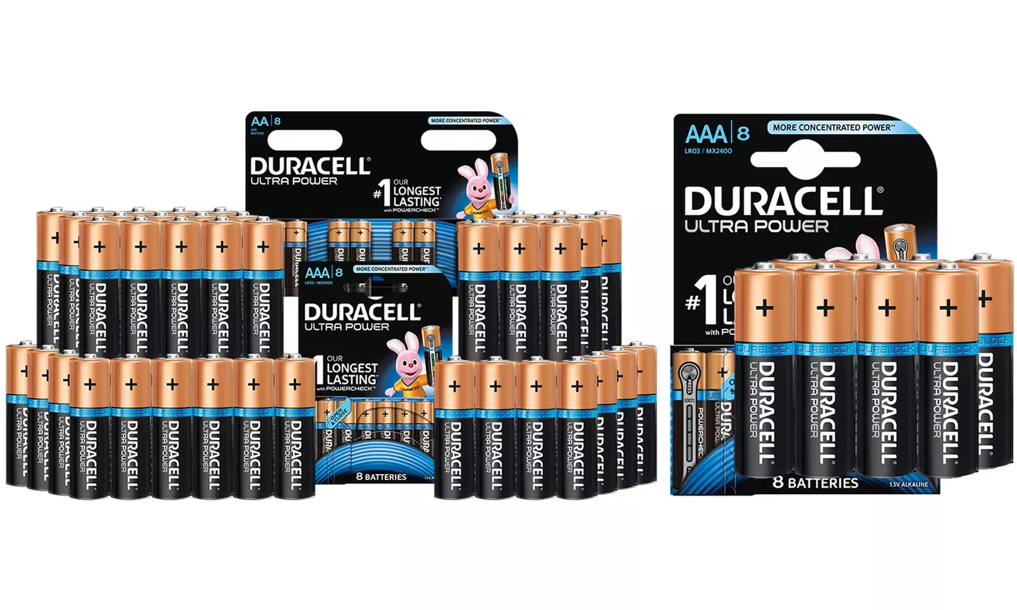 Up to 40 Duracell Ultra Power AA or AAA Alkaline Batteries - Primary Image