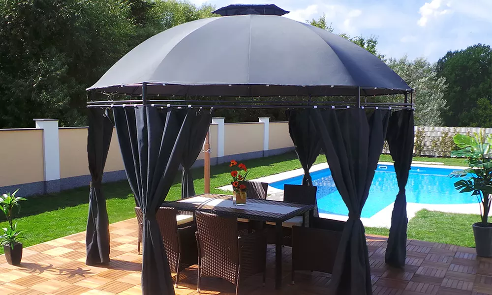 Swing & Harmonie Gartenpavillon „Lavo“ mit LED-Beleuchtung