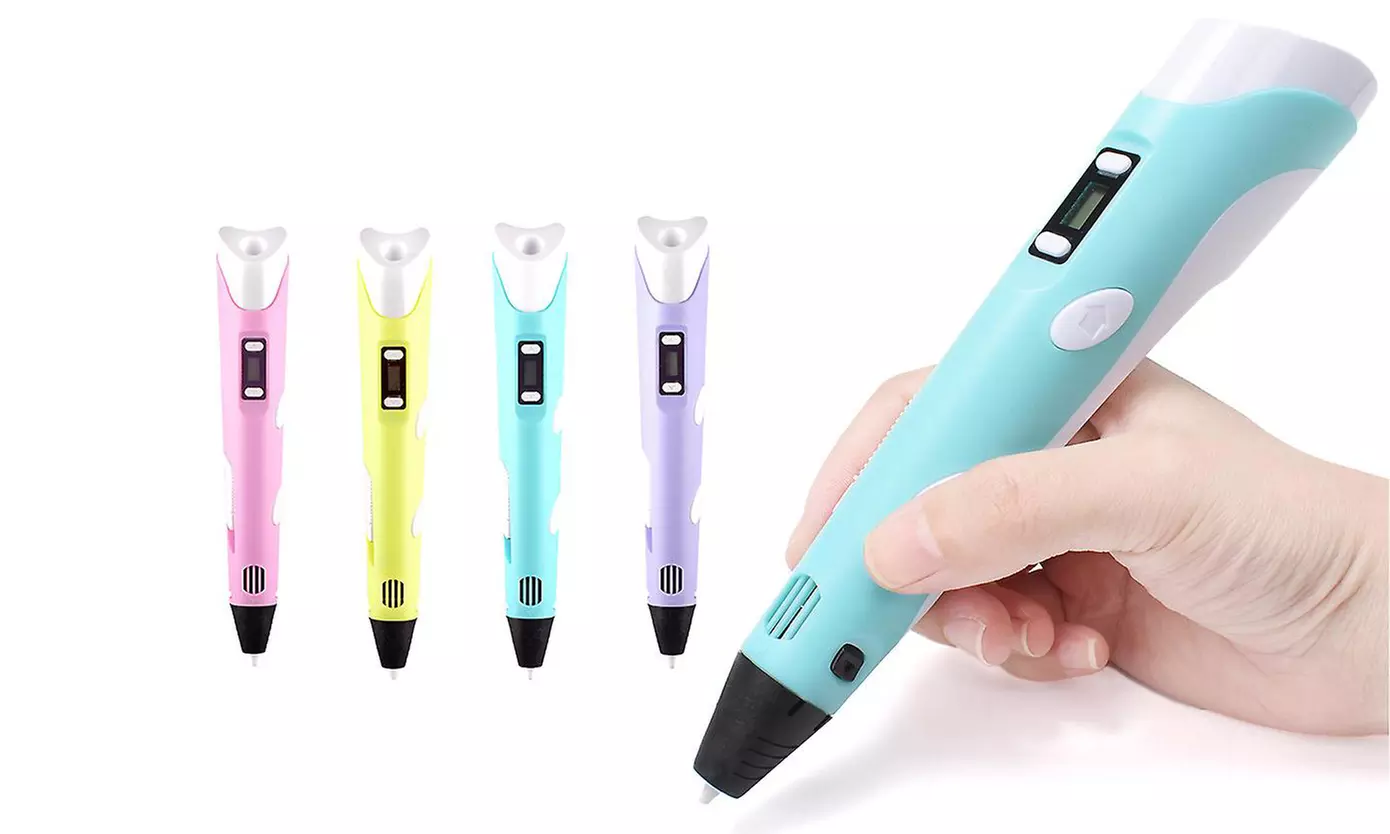 3D-Stift mit LCD-Bildschirm, opt. mit 20er-Pack PLA 3D-Filamente