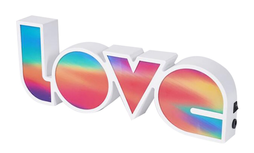 Image 9: Rainbow LOVE Letter Lamp