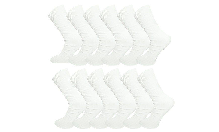 Image 6: 12-Pack of Men's Ribbed Socks