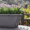 Image 5: Pack of Five Plastic Deep Garden Planters with Drainage Trays 